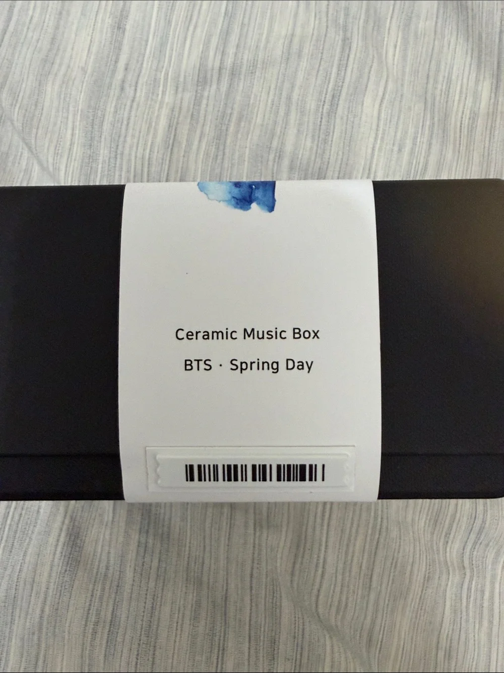 BTS- Spring Day music HKStudio Moony Music Box — Black with Blue Accent